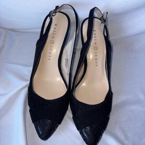 Karen Scott Black Slingback Heels